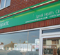 Peacehaven Chiropractice, Aluminium fascia panels and overhead strip lighting spayed, with raised acrylic & s/steel text to give a slight 3D effect.
    